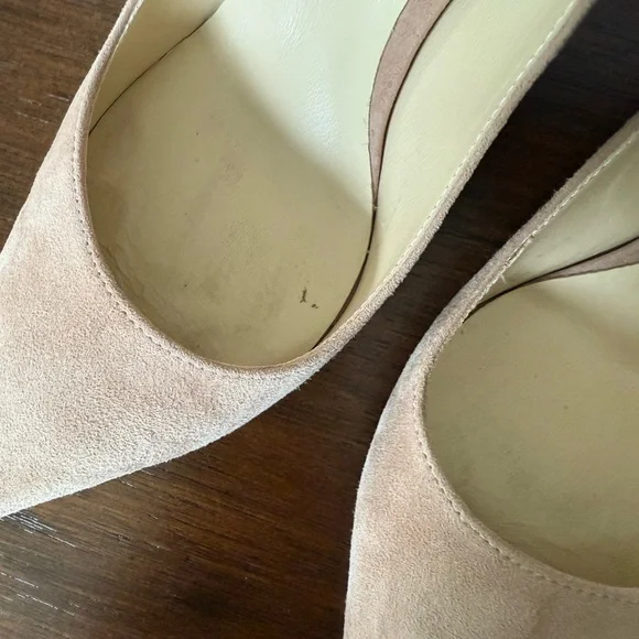 Jimmy Choo Beige Suede Heels - Picture 6 of 10